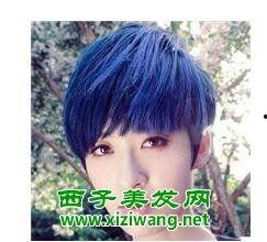 蓝色发型图片女,时尚女生的独特风采